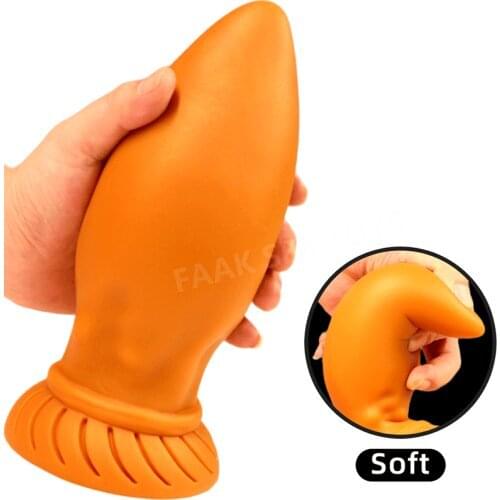 Sex Shop Soft Huge Anal Plug Big Butt Plug Beads Silicone Anus Expansion Stimulator For Men Women Massage Erotic Sextoys Dilator