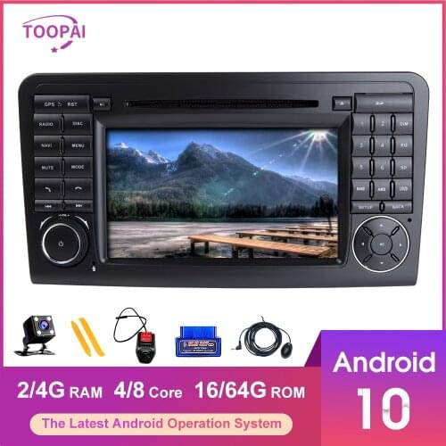 TOOPAI Android 10 For Mercedes Benz GL ML CLASS W164 X164 Auto Radio Stereo Navigation GPS Multimedia Player Head Unit DVD 2din