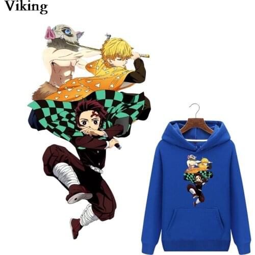 Cartoon Demon Slayer Heat Transfers Iron-on Clothing Accessories T-shirt Jacket Bag Heat Transfer Patches G0858