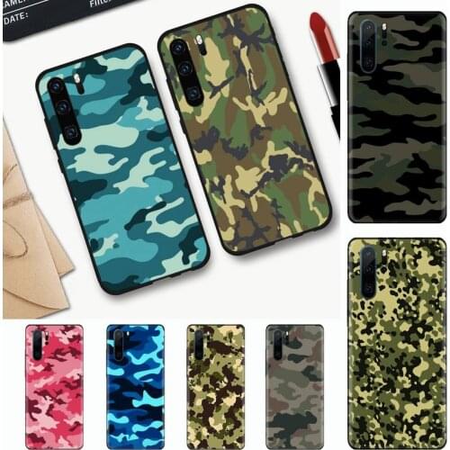 Camouflage Pattern Camo military Army Phone Case black For Huawei honor Mate mate P 10 9X 10i 20 30 40 y7 lite pro p smart 2019