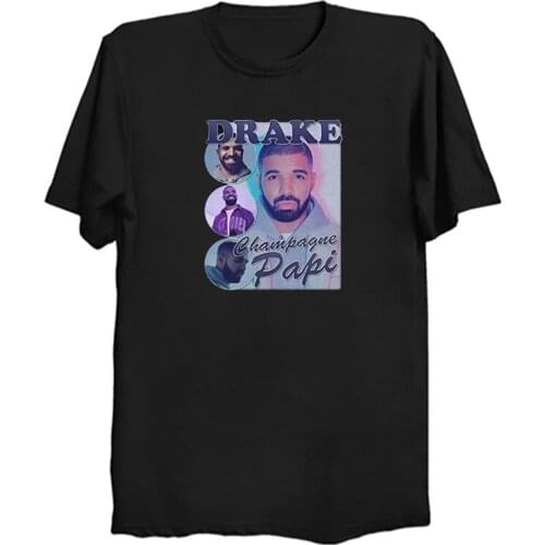 Drake Champagne Hip-Hop Rap Tee Shirt Drake Vintage Shirt Hip-Hop Shirt Rap Shirt Vintage Harajuku Men Clothing