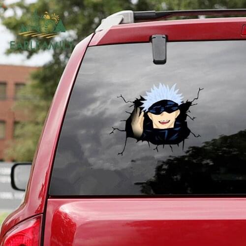 EARLFAMILY 13cm x 10.8cm for Jujutsu Kaisen Anime Car Accessoires Stickers Windows Decal Car Refrigerators Waterproof Sunscreen