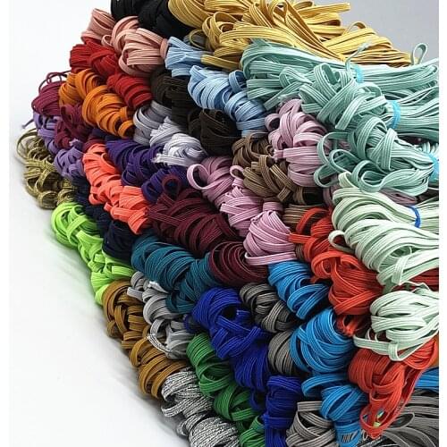 New 5yards 3mm Colorful High-elastic Round Elastic Bands Rope Rubber Band Line Spandex Ribbon Sewing Lace Band Garment Accessory