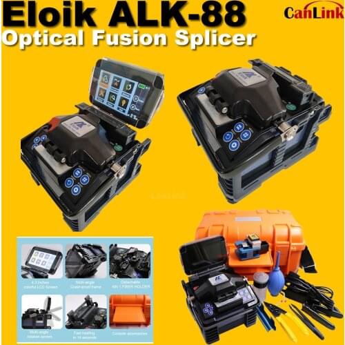 Eloik ALK-88 Fiber Optic Splicing Machine Optical Fusion Splicer Fusionadora De Fibra Optica French/Portuguese/Spanish/English