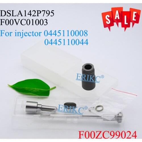 ERIKC F00ZC99024 Injector Overhaul Repair Kits Nozzle DSLA142P795 Valve F00VC01003 For 0445110044 0445110008 FIAT PSA Suzuki