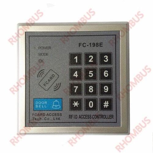 FC198E compatible for EM card 1000 user extendable reader anti remove data backupable standalone access controller