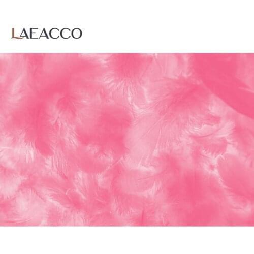 Laeacco Pink Dreamy Backdrops For Photography Feather Wonderland Baby Newborn Party Portrait Photo Background For Photo Studio