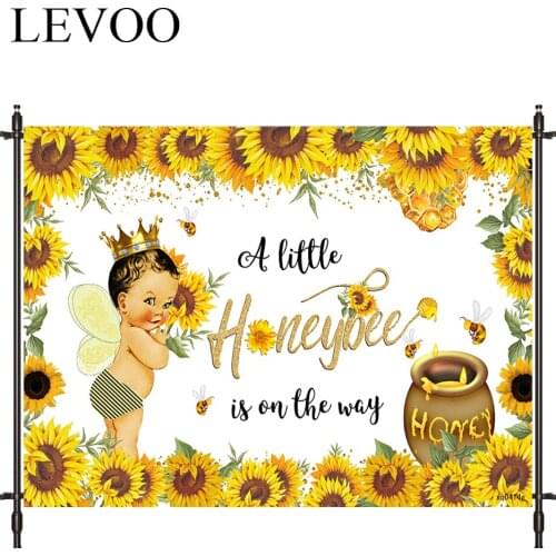 LEVOO Photographic Background Baby Golden Little Boy Bee Newborn Background Photobooth Photo Studio Fabric Shoot