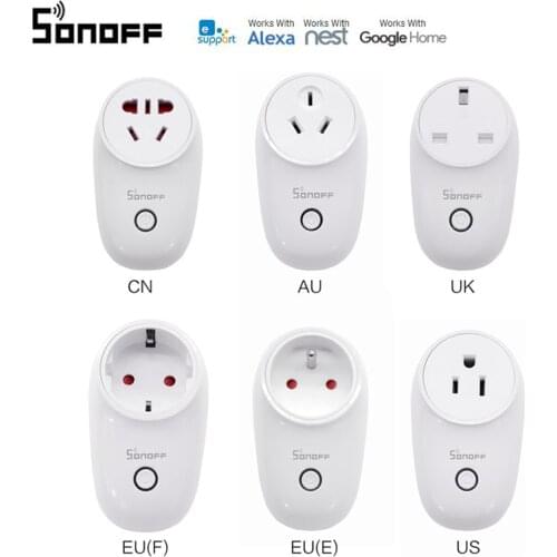 SONOFF S26 EU/UK/AU/US/CH 220V 10A Smart Plug WIFI Power Socket Timer Outlet Remote Compatible With Alexa Google Home IFTTT