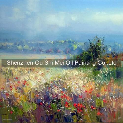 Hand Painted Oil Paintings on Canvas Wall Oil Painting Impression Flowers Landscape Handmade Picture Home Decor Artwork