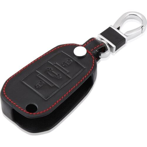 Car Styling Leather Key 3 Remote Cover Fob Case For Peugeot 3008 208 308 508 408 2008 307 4008 For Citroen C4 Accessories