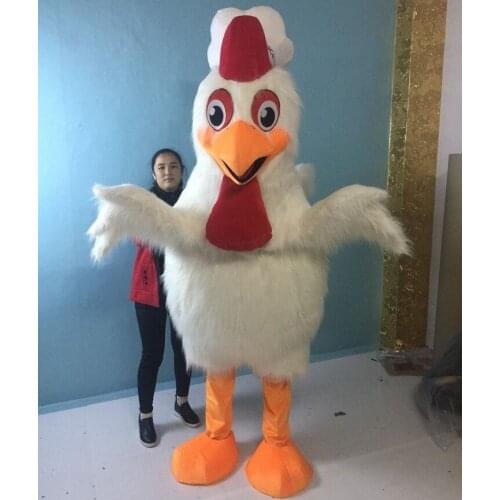 Rooster Mascot Chicken Costume Halloween Cosplay Party Fancy Dress Adults Unisex Outfits Animals Fursuit Parade Advertising Suit