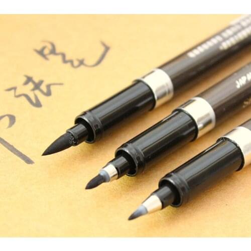 3PCS/Lot Multi Function Calligraphy Pen Hook Line Drawing Sketch Markers Pen For Kids Gift Office School Writing Art Supplies