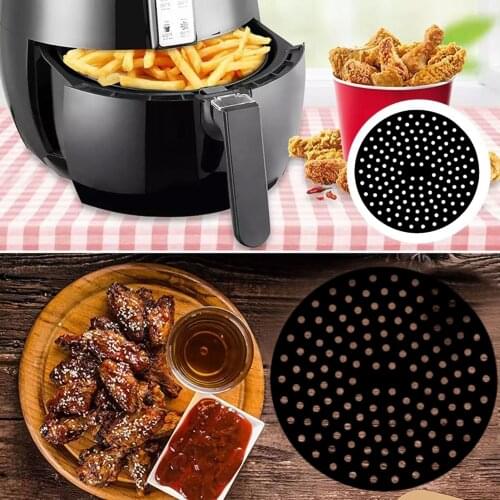 Reusable Air Fryer Round Baking Pads BPA-free Anti-slip Air Fryer Mat Baking Tools Food Grade Silicone Mats Cake Grilled Saucer