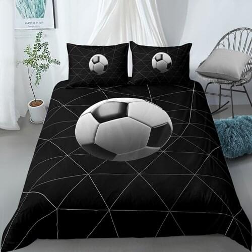 Fashion Football Bedding Set Kids Boys 3d Duvet Cover Set Comforter Bed Linen Twin Queen King Single Size Dropshipping Modern