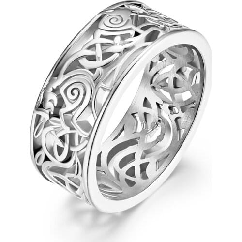Norwegian Nordic Viking Celtics Rings for Men Woman Stainless Steel Irish Celtics Trinity Love Knot Ring Male Jewelry