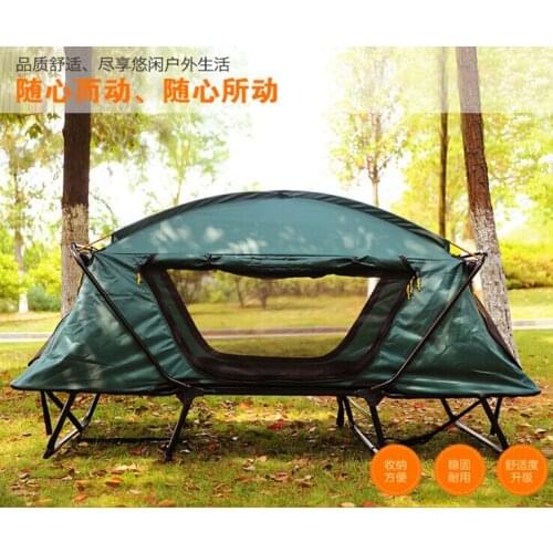 Free build mountain camping set up off the ground bed tent outdoor essential leisure multi-function fishing tent