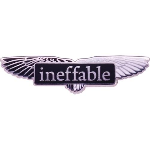 Ineffable wings Hard enamel pin Good Omens TV show jewelry
