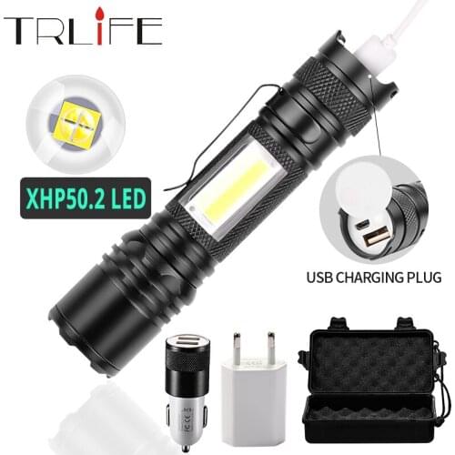 NEW XHP50 4core USB LED Tactical Flashlight Rechargeable LanternaTorch Zoomable Waterproof Shock Flashlight for Camping Hiking