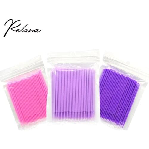 100PCS one-time Eyelash Brush Cotton Wand Eyelash Extension Tool Mascara Wand Eyelash Removal Cleaning Stick Makeup Remover Tool