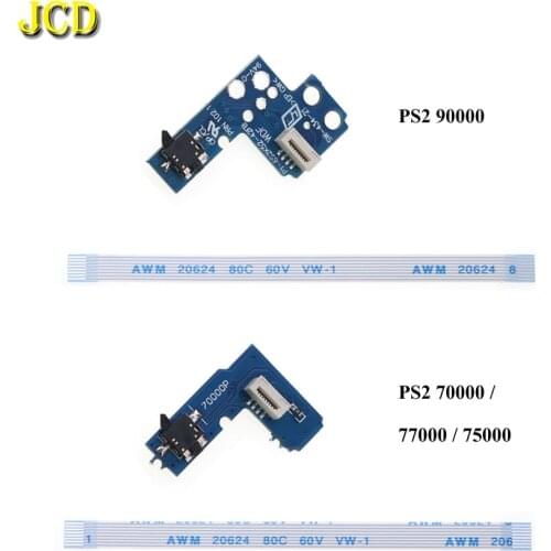 JCD Power ON OFF Reset Switch Board With 8Pin Flex Ribbon Cable For Sony PS2 SCPH 70000 75000 77000 90000