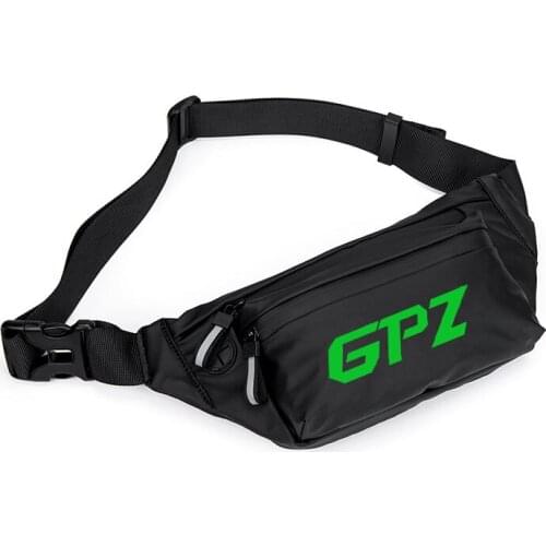 For Kawasaki GPZ500S/EX500R GPZ1100/ABS GPZ900R LOGO Men Waist Pack Belt Hip Bum Slant back bag Chest Bag Male Motorcycle