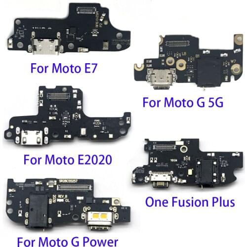 USB Power Charging Port Connector Board Parts Flex Cable For Moto G6 Play/G 5G/G G9 Power E7 E 2020 One Fusion Plus G30