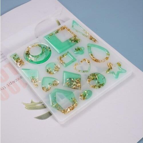 DIY crystal drop mold earring irregular shape pendant pendant pendant silicone mold