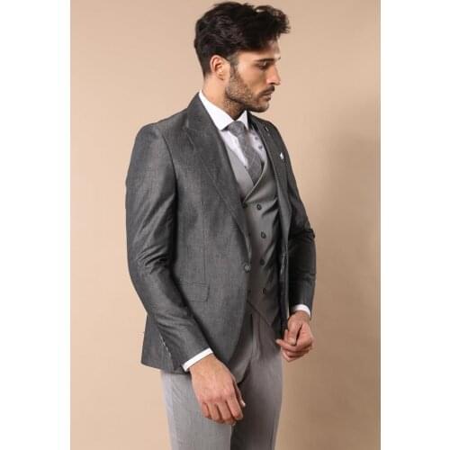 Grey Vested Suit