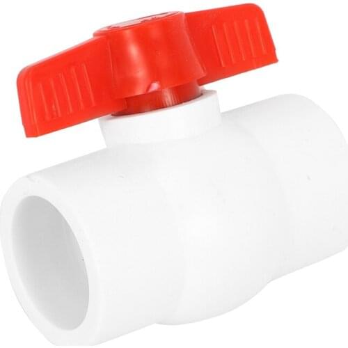 50MM/2 inch Slip Ends Water Control PVC Ball Valve White Red
