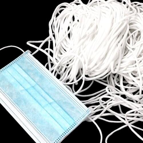 3MM 5-30 Meters White Black Thin Round Elastic Bands Elastic Rope For Masks Garment Elastic Tape For DIY Sewing Accessories