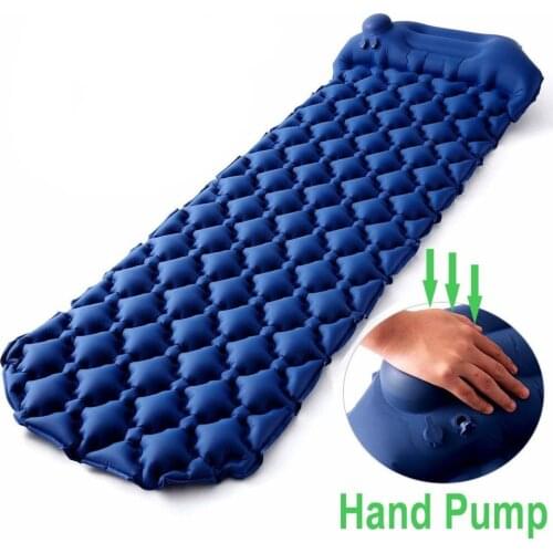 Camping Sleeping Pad Ultralight Backpacking Air Bed Inflatable Matteres Outdoor Picnic Travel Mat Self-inflating Mats Camp Bed