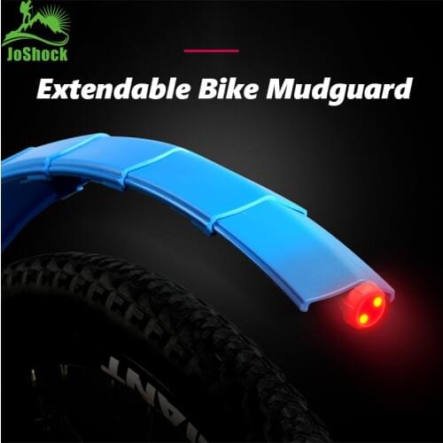 Joshock Bicycle Mudguard Mountain Bike Fenders Set Adjustable MudGuards with taillight Bicycle Front/Rear Fenders