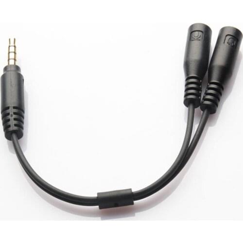 Y Splitter Cable Adapter for iPhone/Android Audio Converter Adapter Output 3.5mmStereo Audio Male to 2 Female Headphone Mic