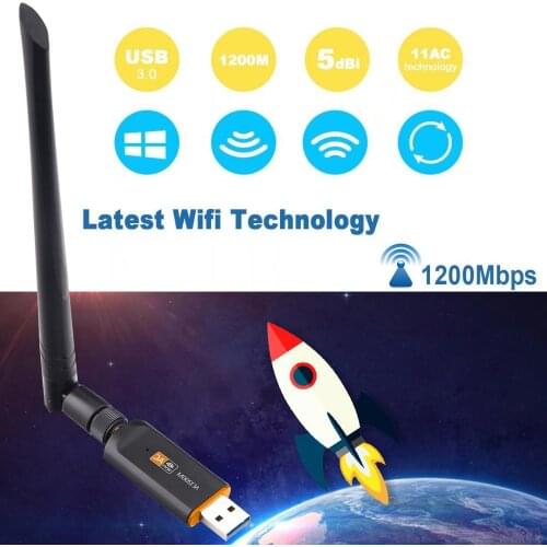 10pcs USB 3.0 1200Mbps Wifi Adapter Dual Band 5GHz 2.4Ghz 802.11ac Wifi Antenna Dongle Network Card For Laptop Desktop