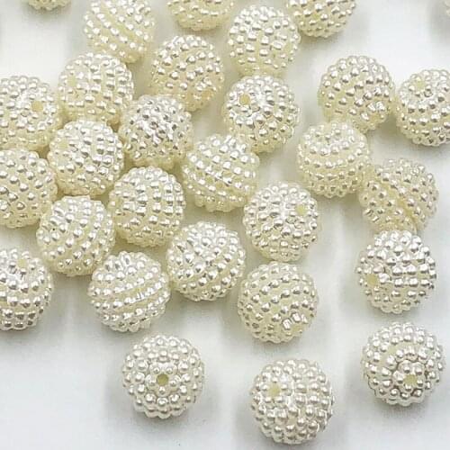 100PCS 10MM Milkwhite ABS Loose Beads DIY Jewelry Accessories