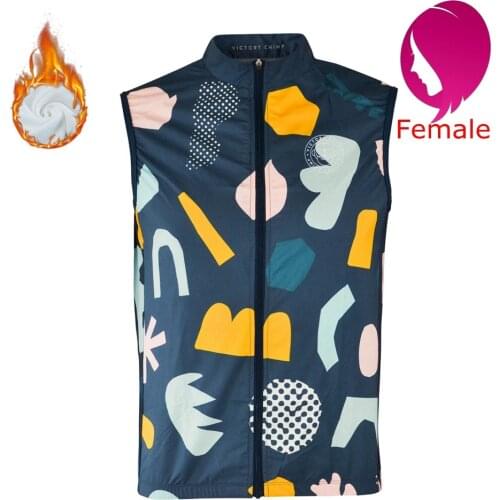 2021 Victory chim Winter wool sleeveless cycling jersey Women keep warm cycle clothing With Thermal Fleece Suitable riding