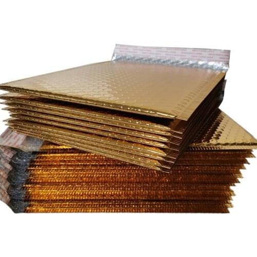 30 PCS/Lot Different Specifications Gold Plating Paper Bubble Envelopes Bags Mailers Padded Shipping Envelope Bubble Mailing Bag