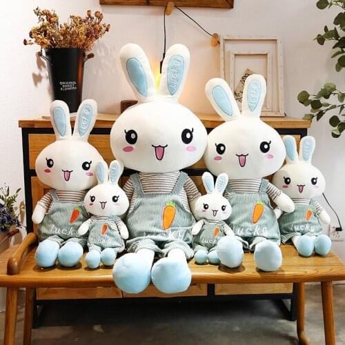 45-130CM New Kawaii Creative Couple Rabbit Stuffed Plush Toy Doll Dressing doll For Kids Girl Holiday Birthday New Year Gift