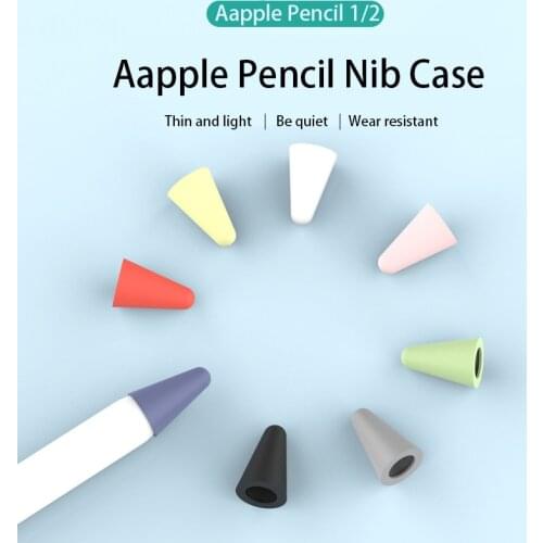 8 Pcs Silicone Pencil Nib/Tip Protector Cap Replacement Non-Slip Tip Case for Apple Pencil 1 2 Nib Protective Cover Skin