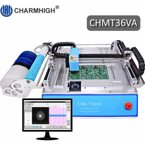 2 cameras Vision CHM-T36VA Desktop Pick and Place Machine chmt36va Embedded Linux, Closed-loop control, 0402-5050,SOP,QFN,TQFP