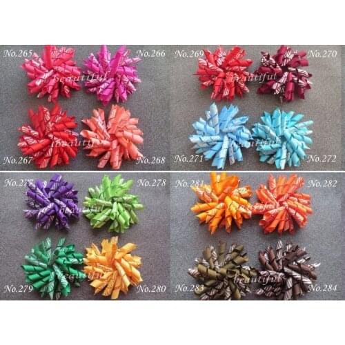 FREE SHIPPING FASHION 30PCS 3.5- corker Boutique Girl Costume Corker Hair Bows w/ French Clips - Peach and Pink