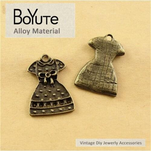 BoYuTe (60 Pieces/Lot) 23*16MM Antique Bronze Plated Zinc Alloy Materials Charms Pendant Diy Jewelry Findings Wholesale