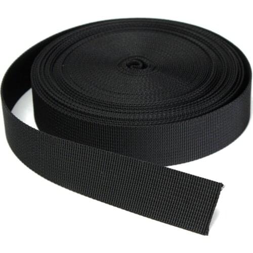 10 Meters Black Nylon Heavy Webbing Strap Knapsack Belt Ribbon Clothing Fabric Sewing Belt Handmade DIY Sewing Accessories