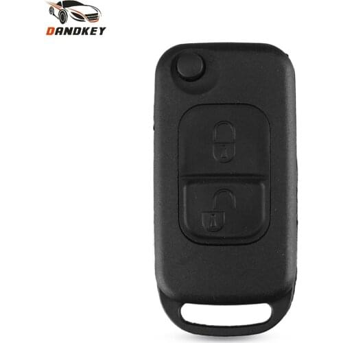Dandkey 10x 2 Buttons Flip Folding Car Case Remote Key Shell For Mercedes Benz SLK E113 A C E S W168 W202 W203 HU64 Blade