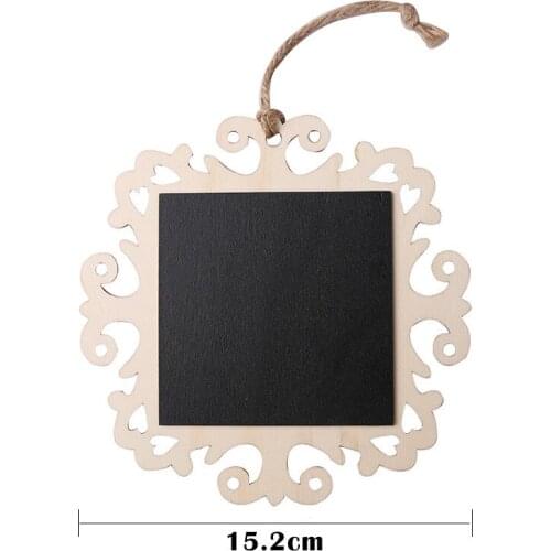 15x18cm Oval Mini Heart Wooden Blackboard Price Tag With String Hanging For Party Wedding Christmas Decoration Wood Supplies
