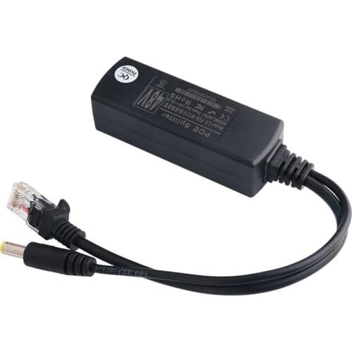1PCS Active PoE Splitter Power Over Ethernet 48V to 12V Compliant IEEE802.3af 15