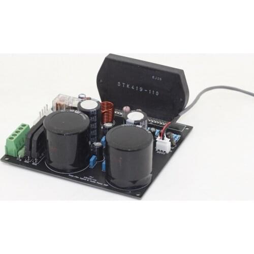 Finished Board High and Low Voltage Power Supply Class H STK419-110 Thick Film Power Amplifier Circuit Dual 50W HIFI