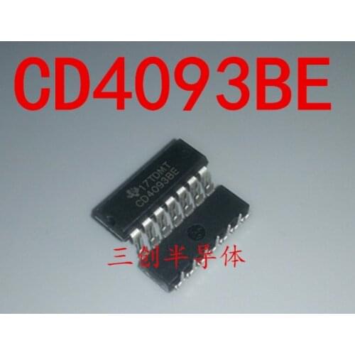 Xinyuan 10PCS/LOT CD4093BE DIP14 CD4093 DIP 4093 DIP-14 4093BE new and original IC