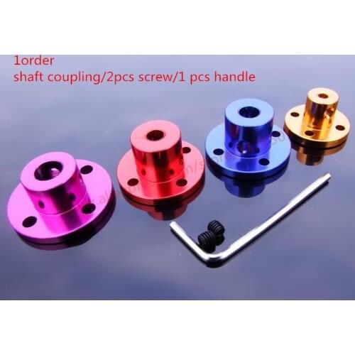 High quality Colorful Aluminum Alloy Flange Coupling 3-8mm Rigid Flange Disc Shaft Couplings Optical Axis Support Fixed Seat